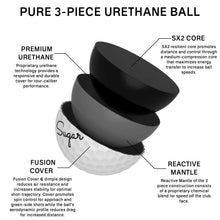 Load image into Gallery viewer, 2023 Sugar Pure - Premium 3 Piece Urethane Golf Balls - Single Cube (27 balls)