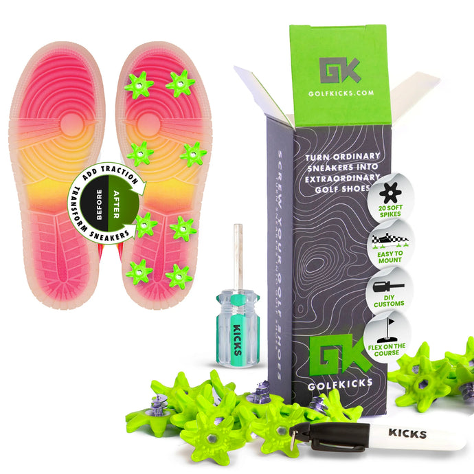 Golfkicks V5 Traction Kit (Neon Green)