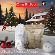 Load image into Gallery viewer, EGN Ladies Xmas Pack - Claw Ladies Glove, 8 Sugar Soft Balls and 50 x 70mm GreenUp Coffee Tees

