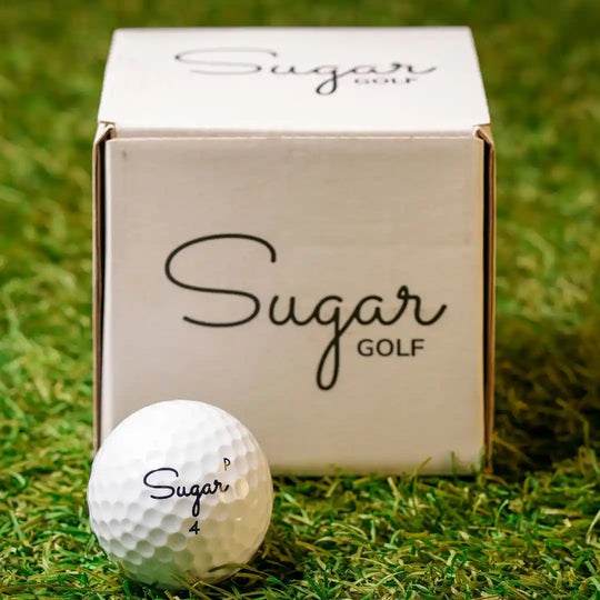 2025 Sugar Golf 'P' Pure - Premium 3 Piece Urethane Golf Balls - Sugar Lump - (8 balls)