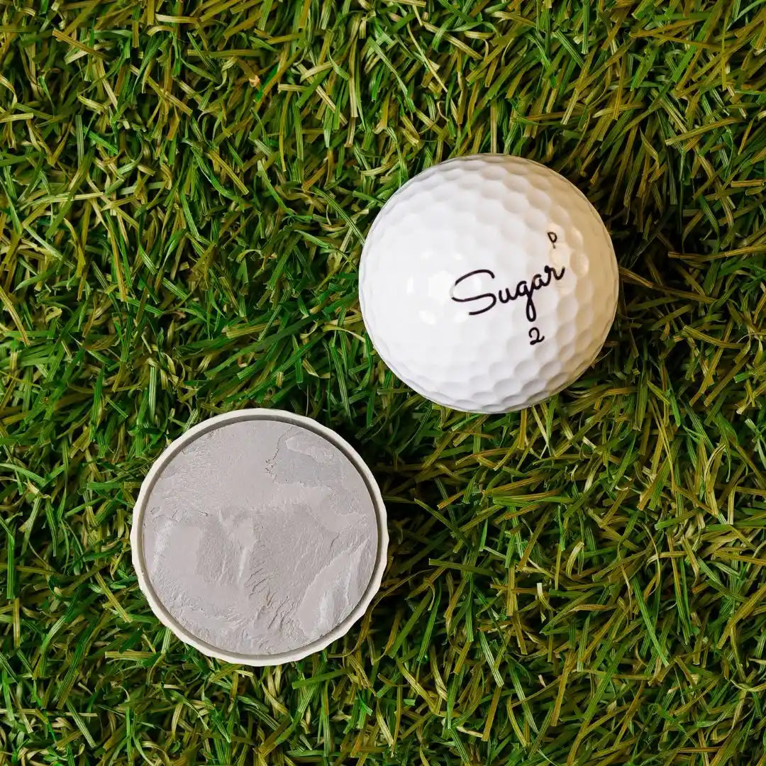 2025 Sugar Golf 'P' Pure - Premium 3 Piece Urethane Golf Balls - Sugar Lump - (8 balls)