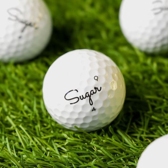 2025 Sugar Golf 'Q' Quad - Premium 4 Piece Urethane Golf Balls - Sugar Lump - (8 balls)