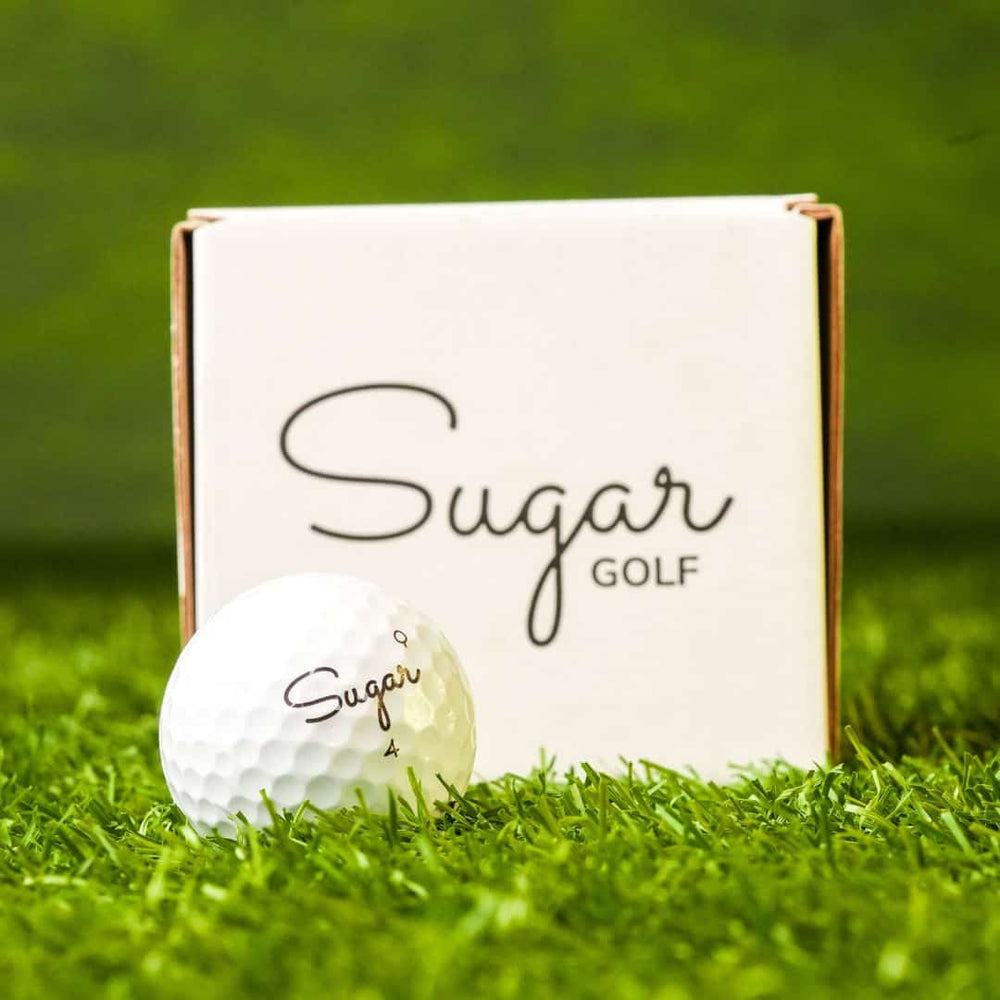 2025 Sugar Golf 'Q' Quad - Premium 4 Piece Urethane Golf Balls - Sugar Lump - (8 balls)