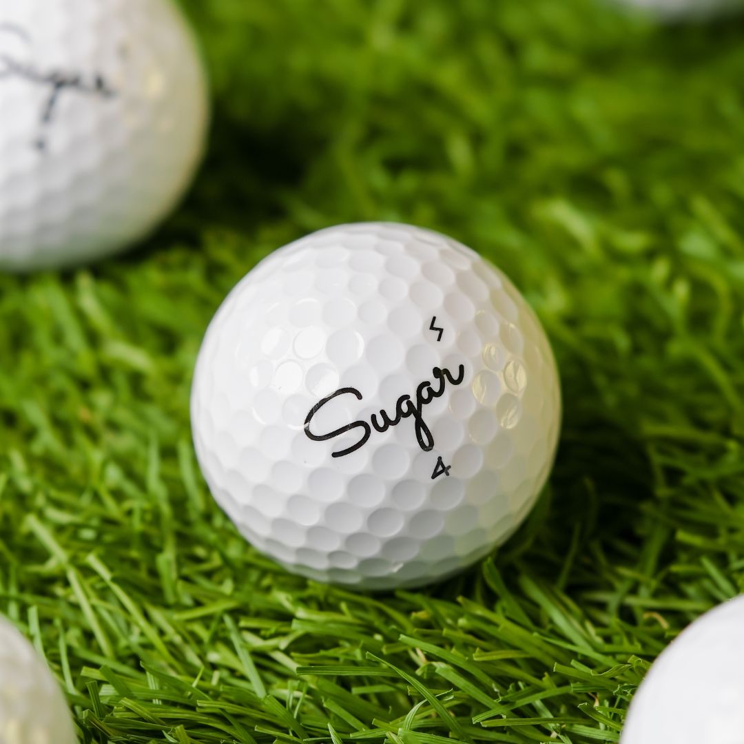2025 Sugar Golf 'S' Soft - Premium 2 Piece Surlyn Golf Balls - Sugar Lump - (8 balls)