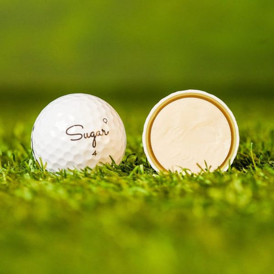 2025 Sugar Golf 'Q' Quad - Premium 4 Piece Urethane Golf Balls - Sugar Lump - (8 balls)