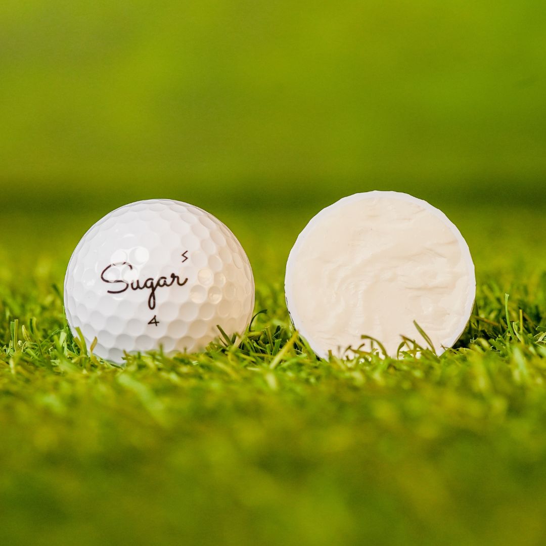 2025 Sugar Golf 'S' Soft - Premium 2 Piece Surlyn Golf Balls - Sugar Lump - (8 balls)