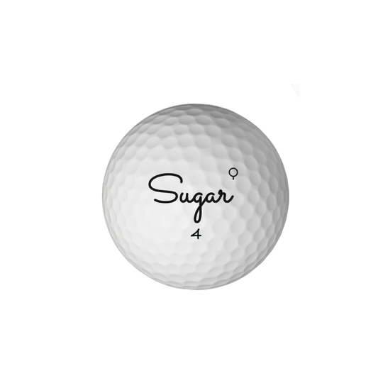 2025 Sugar Golf 'Q' Quad - Premium 4 Piece Urethane Golf Balls - Sugar Lump - (8 balls)