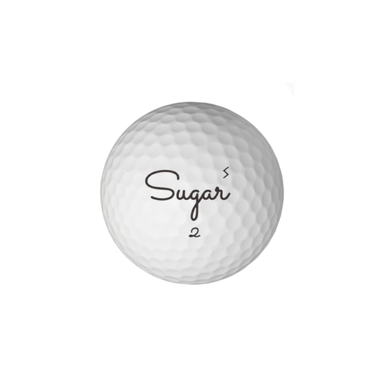 2025 Sugar Golf 'S' Soft - Premium 2 Piece Surlyn Golf Balls - Sugar Lump - (8 balls)