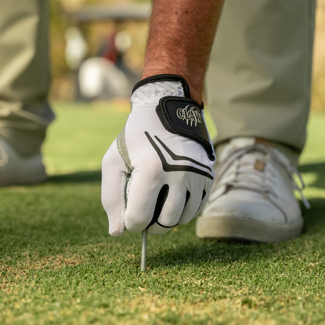 Men’s White CaddyDaddy Claw Golf Glove
