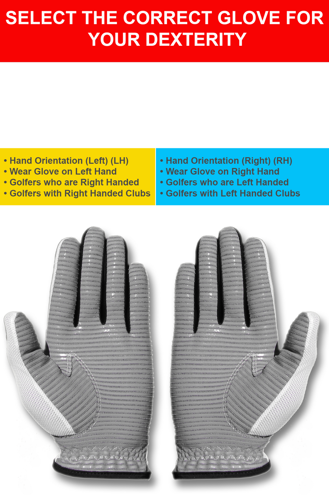 Men’s White CaddyDaddy Claw Golf Glove