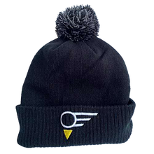 Load image into Gallery viewer, Black EGN &quot;ELEVATION&quot;  Golf Bobble Hat
