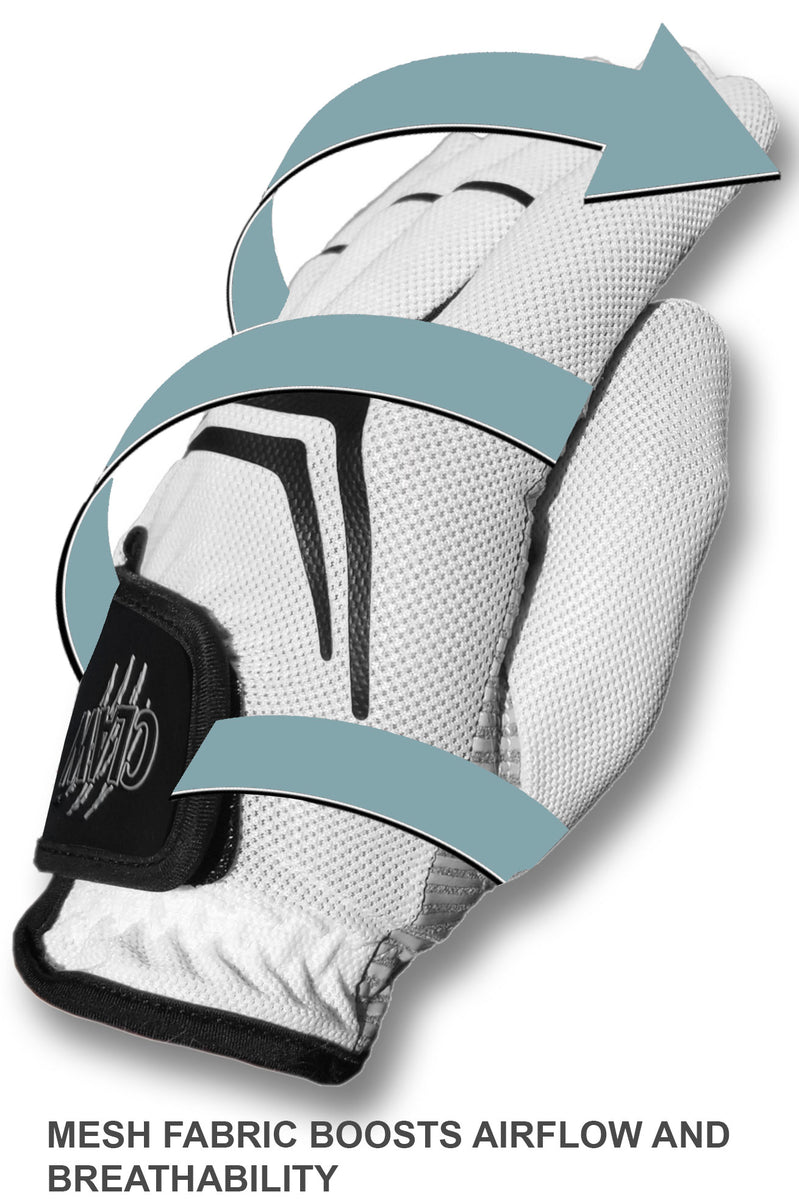 Men’s White CaddyDaddy Claw Golf Glove
