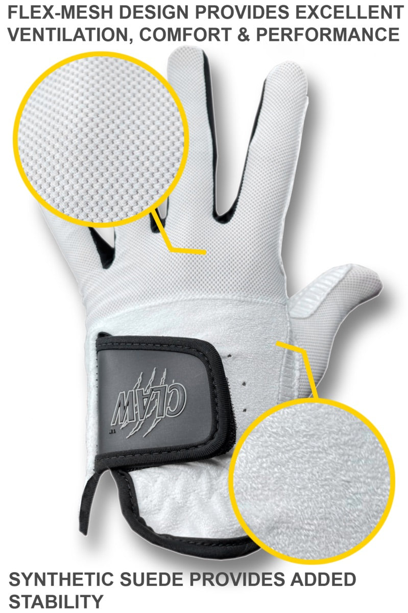 Men’s CaddyDaddy Claw Pro White Golf Glove