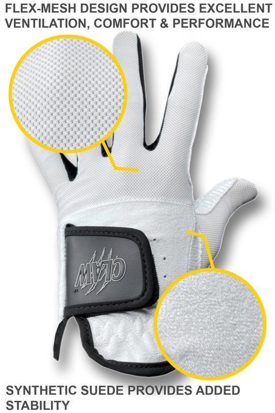Men’s CaddyDaddy Claw Pro White Golf Glove